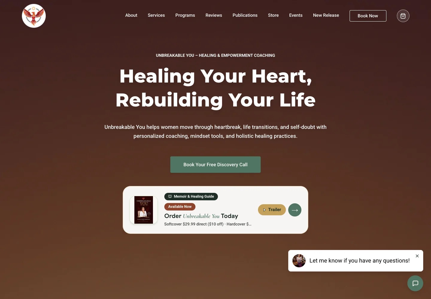 Unbreakable You homepage